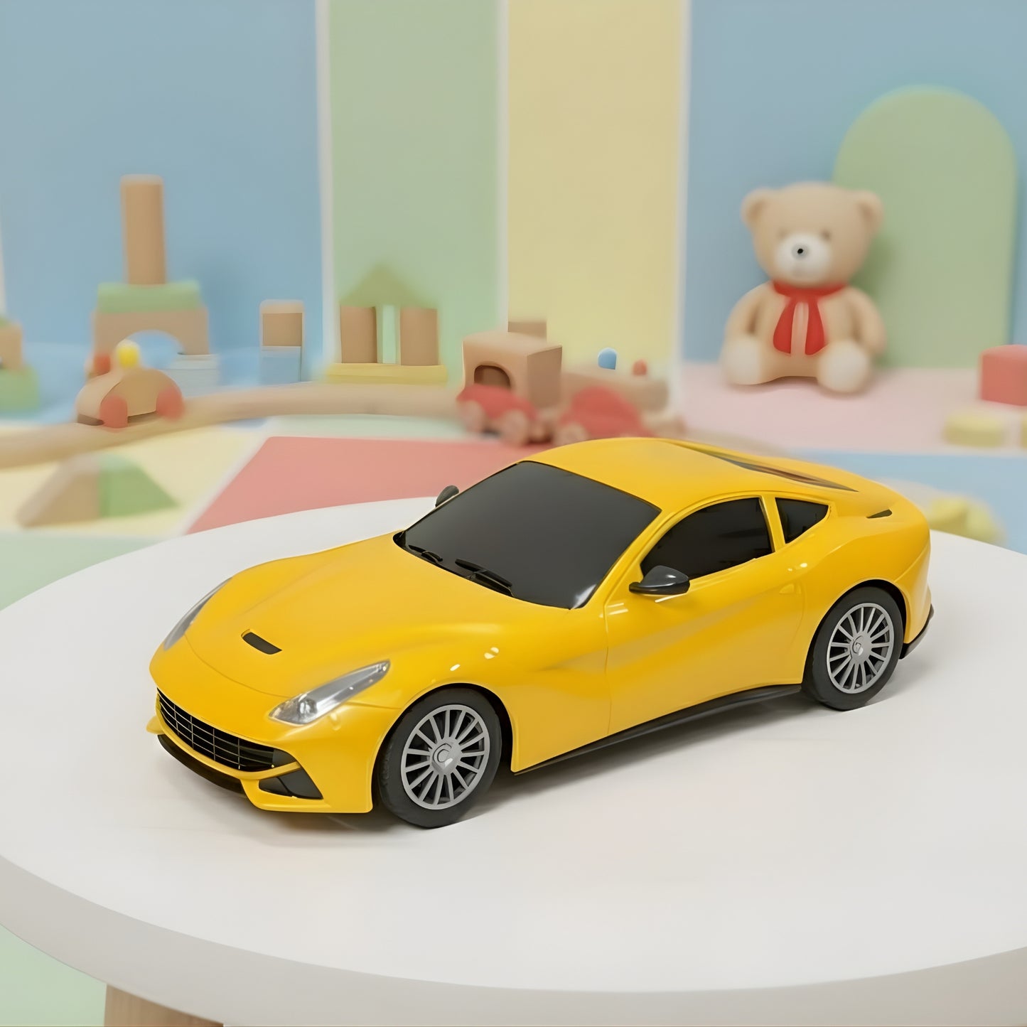 Rechargeable RC Racing Car with LED Lights (1:24 Scale)