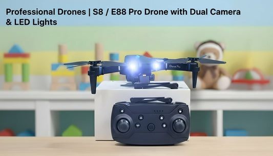 S8 / E88 Pro Drone with Dual Camera & LED Lights – Smart Foldable RC Drone - ToySpot