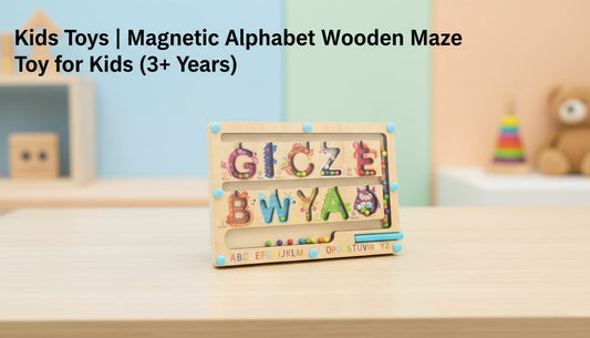 Magnetic Alphabet Wooden Maze Toy for Kids (3+ Years) – Fun Learning Toy - ToySpot