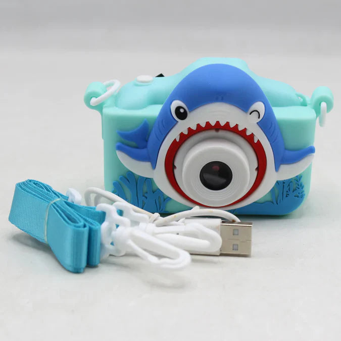 Rechargeable Shark Theme Kids Digital Camera – Fun Photo & Video Toy