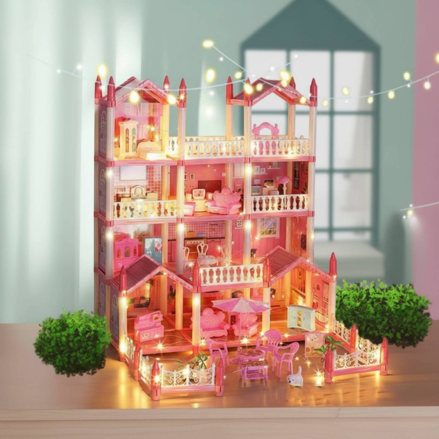 DIY Doll House Villa Playset for Kids – Creative Building Toy