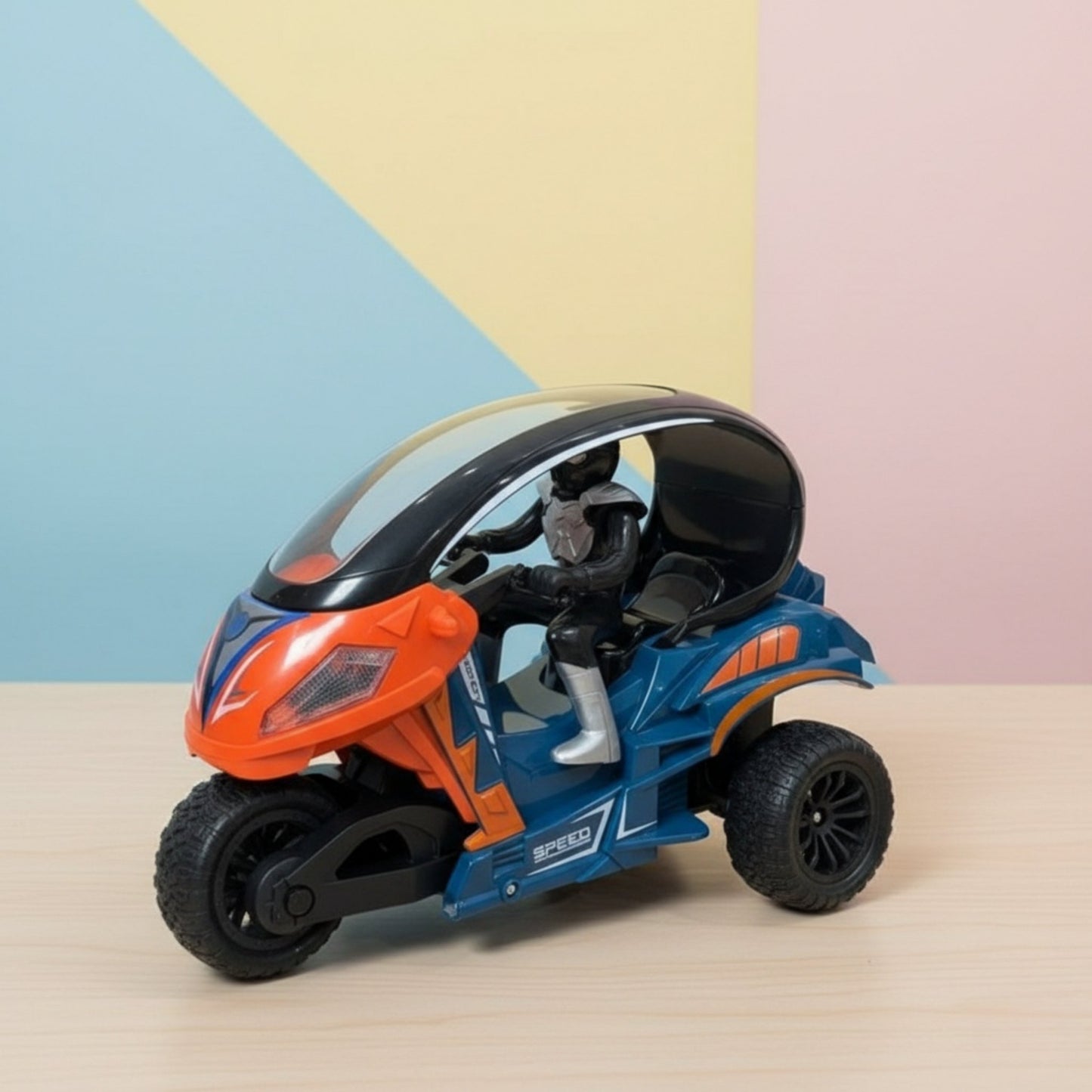 Remote Control 3-Wheel Stunt Spray Motorcycle for Kids (6+ Years)