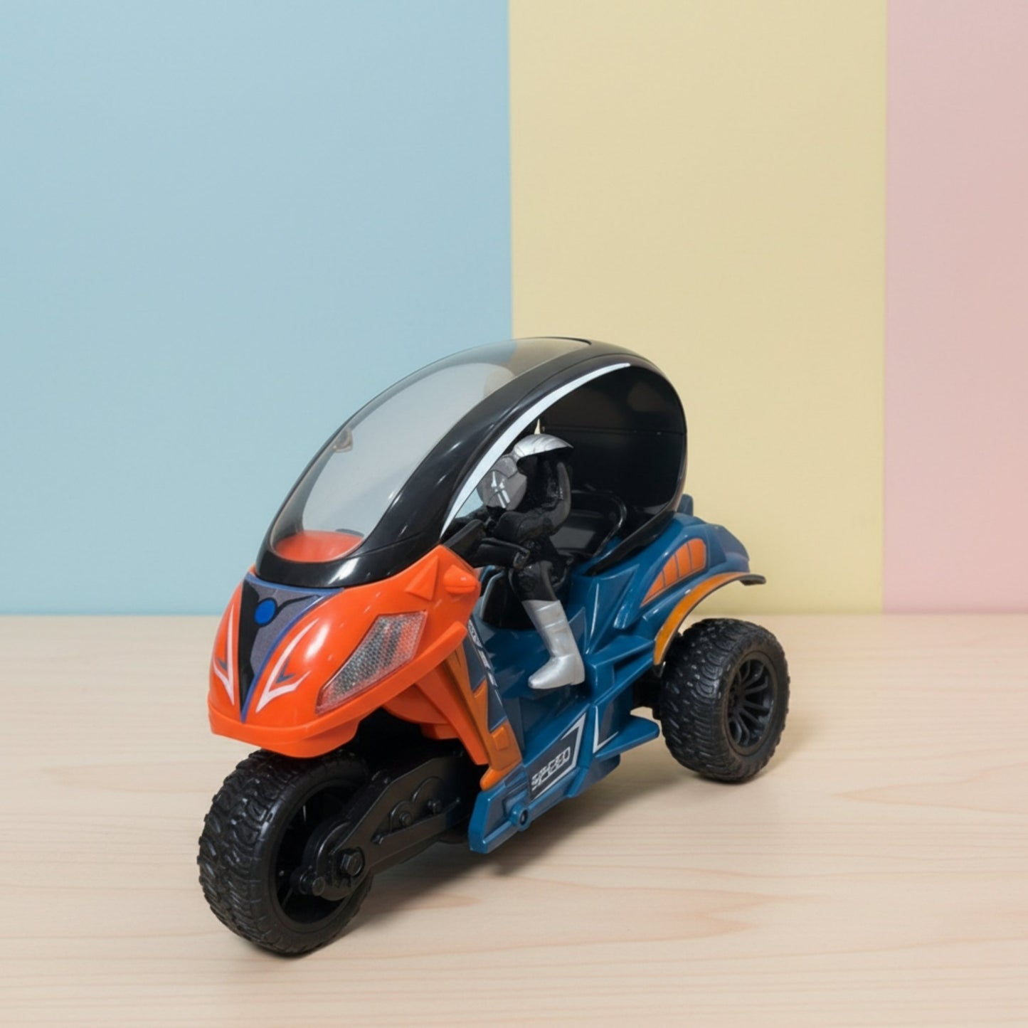 Remote Control 3-Wheel Stunt Spray Motorcycle for Kids (6+ Years)