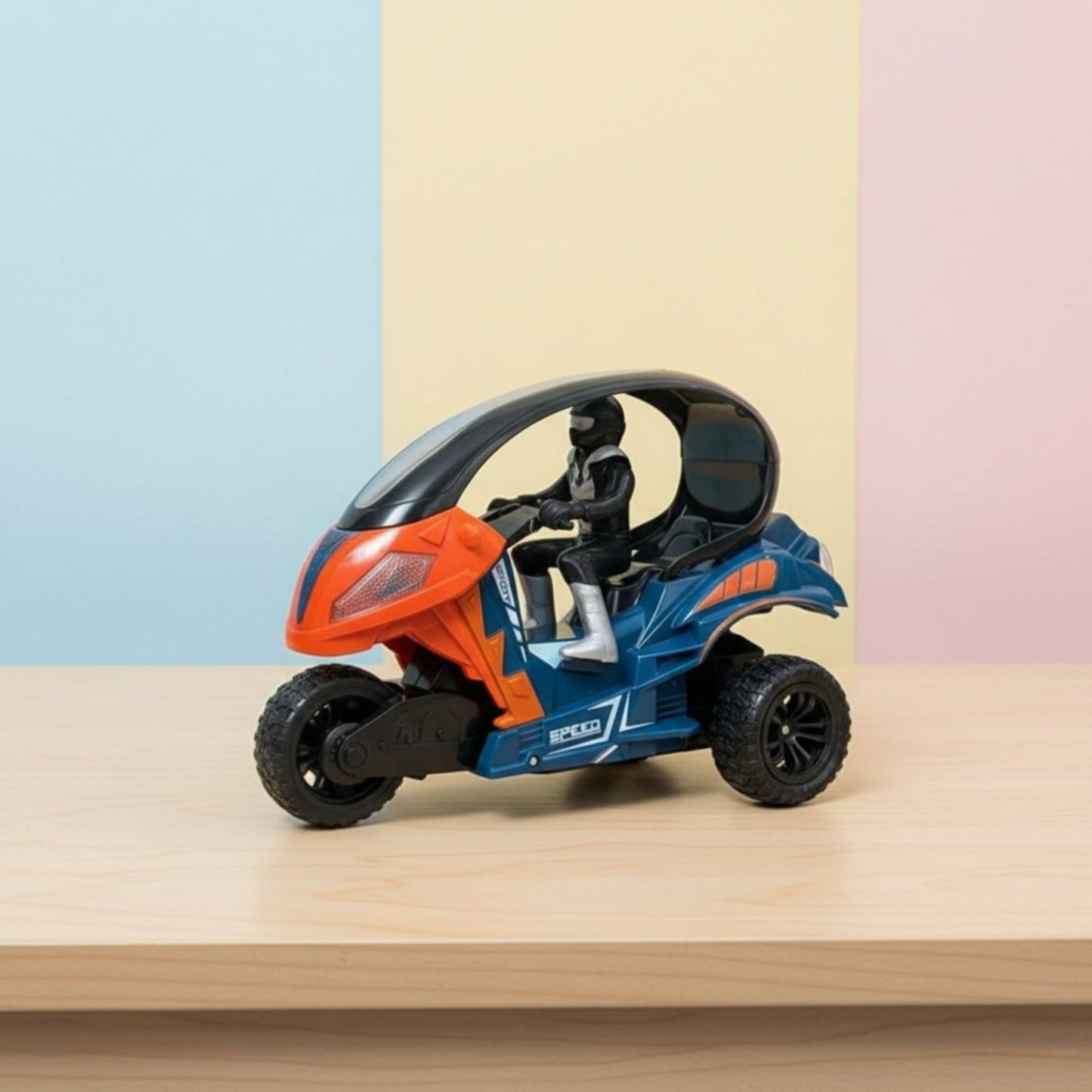 Remote Control 3-Wheel Stunt Spray Motorcycle for Kids (6+ Years)