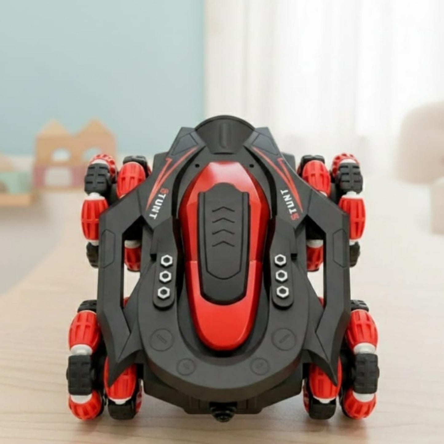 8-Wheel Remote Control Stunt Car with LED Lights & Spray Effects (6+ Years)