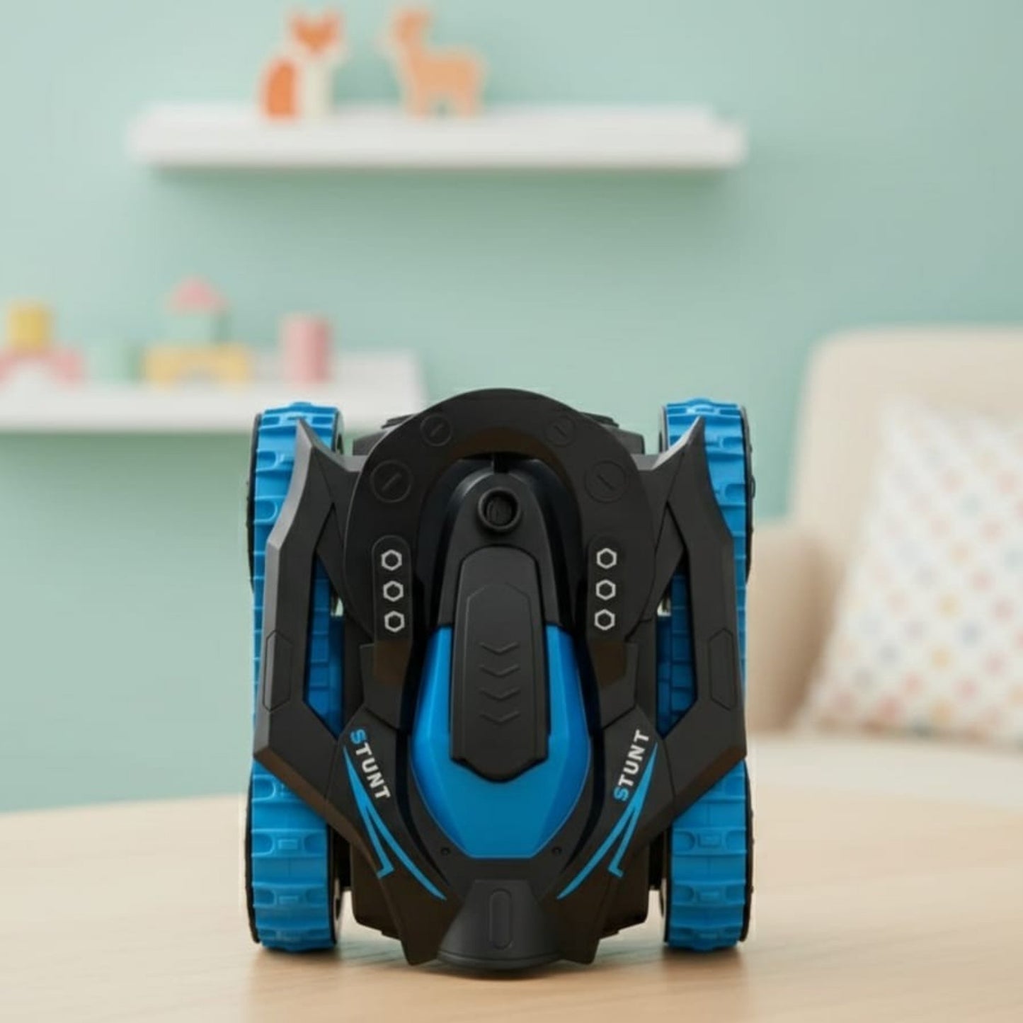 8-Wheel Remote Control Stunt Car with LED Lights & Spray Effects (6+ Years)