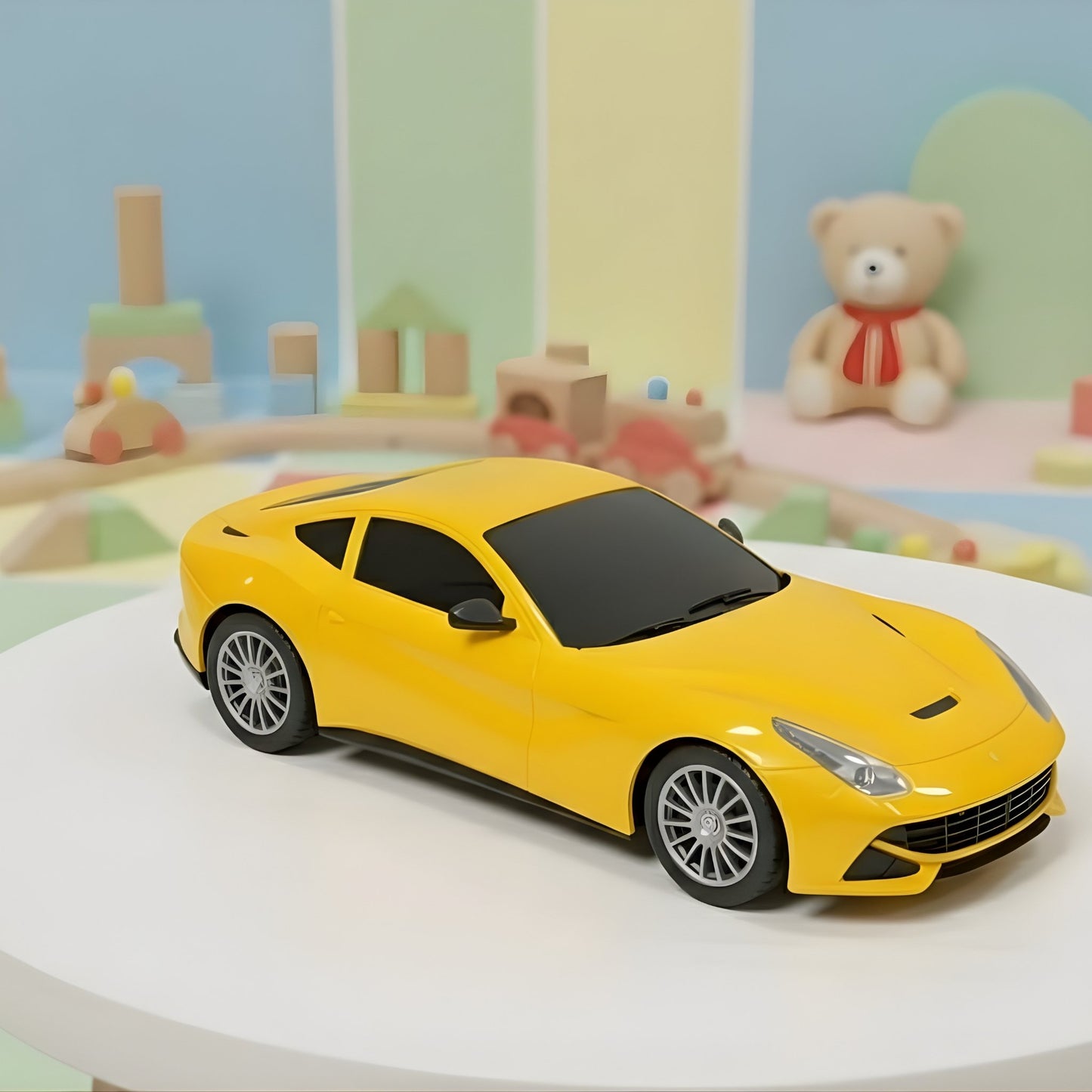 Rechargeable RC Racing Car with LED Lights (1:24 Scale)