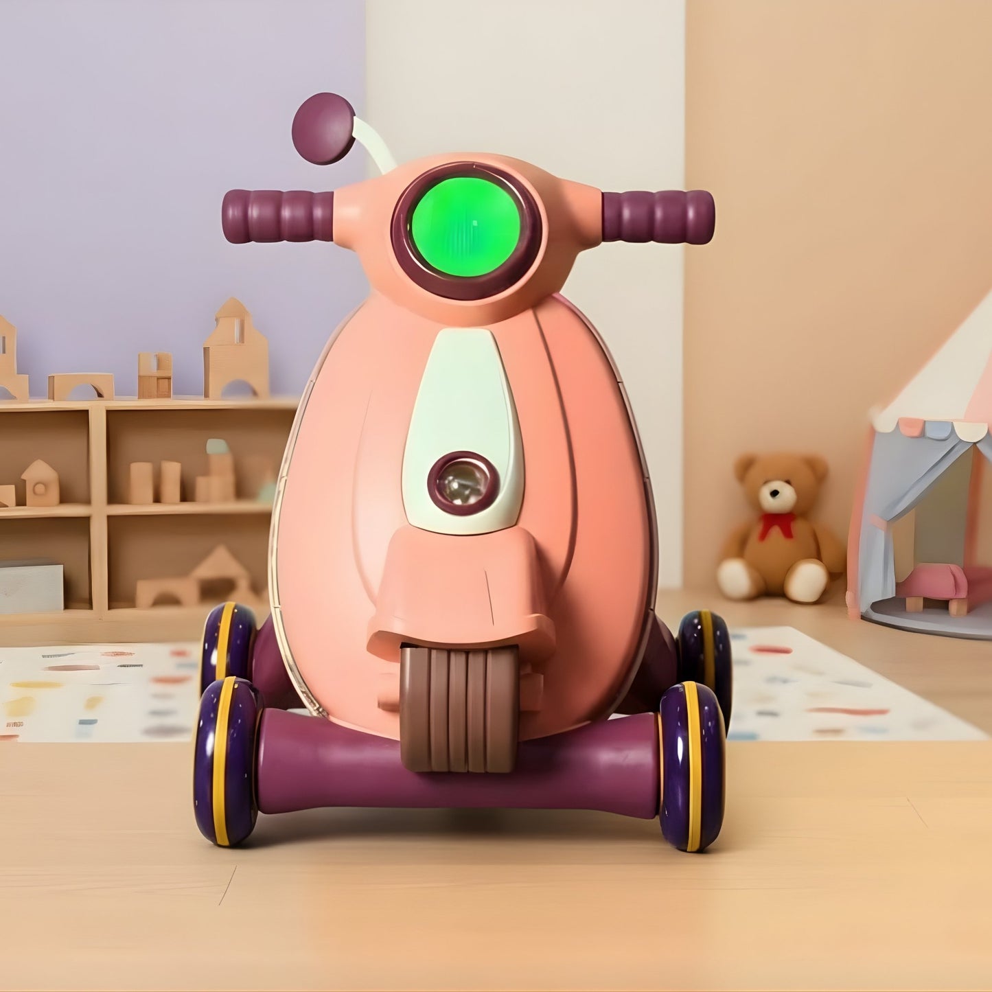 Kids Scooty Style Walker with LED Lights & Music