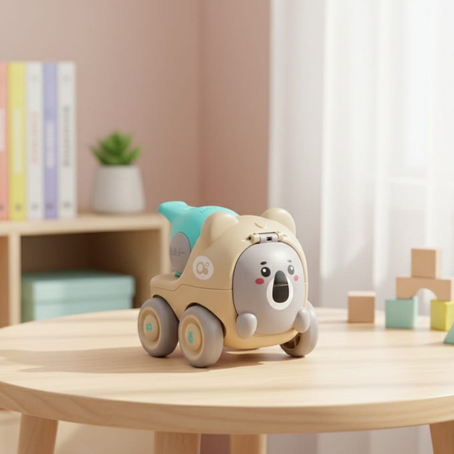 Whistle Inertia Push Car Toy for Toddlers