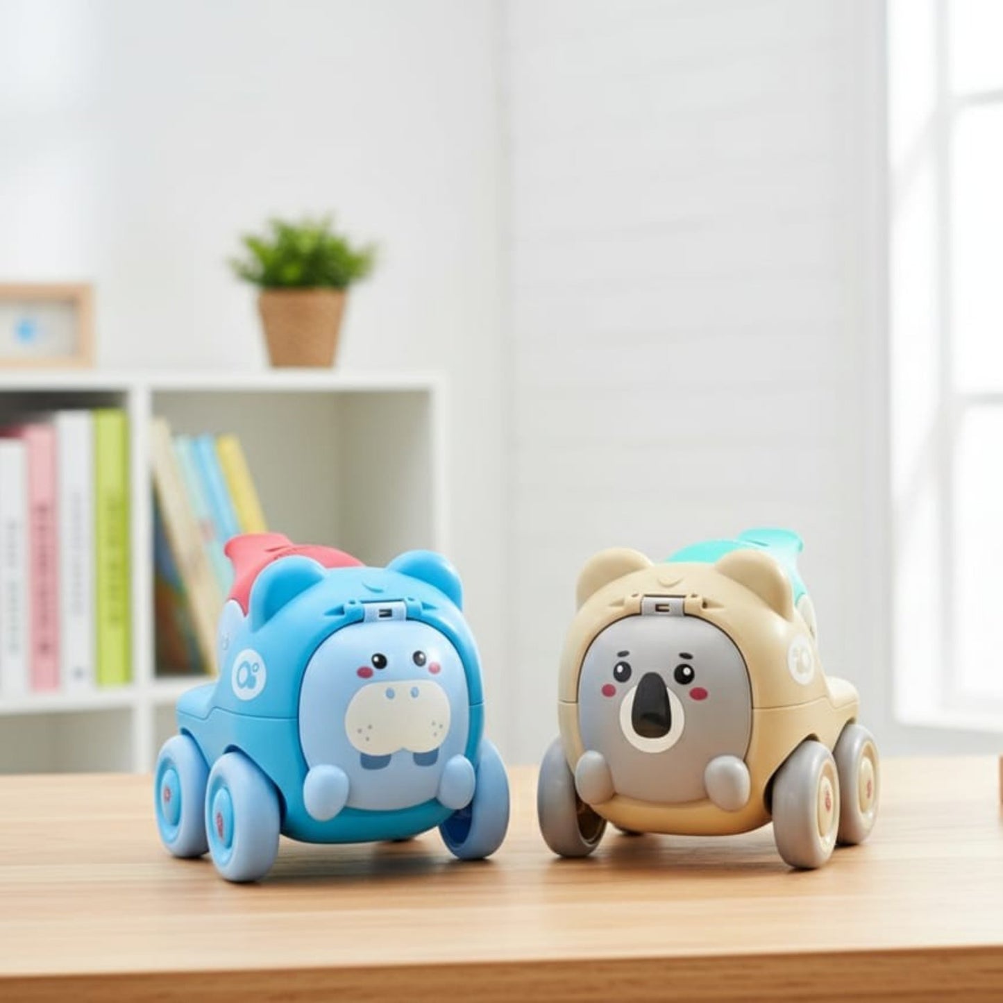 Whistle Inertia Push Car Toy for Toddlers