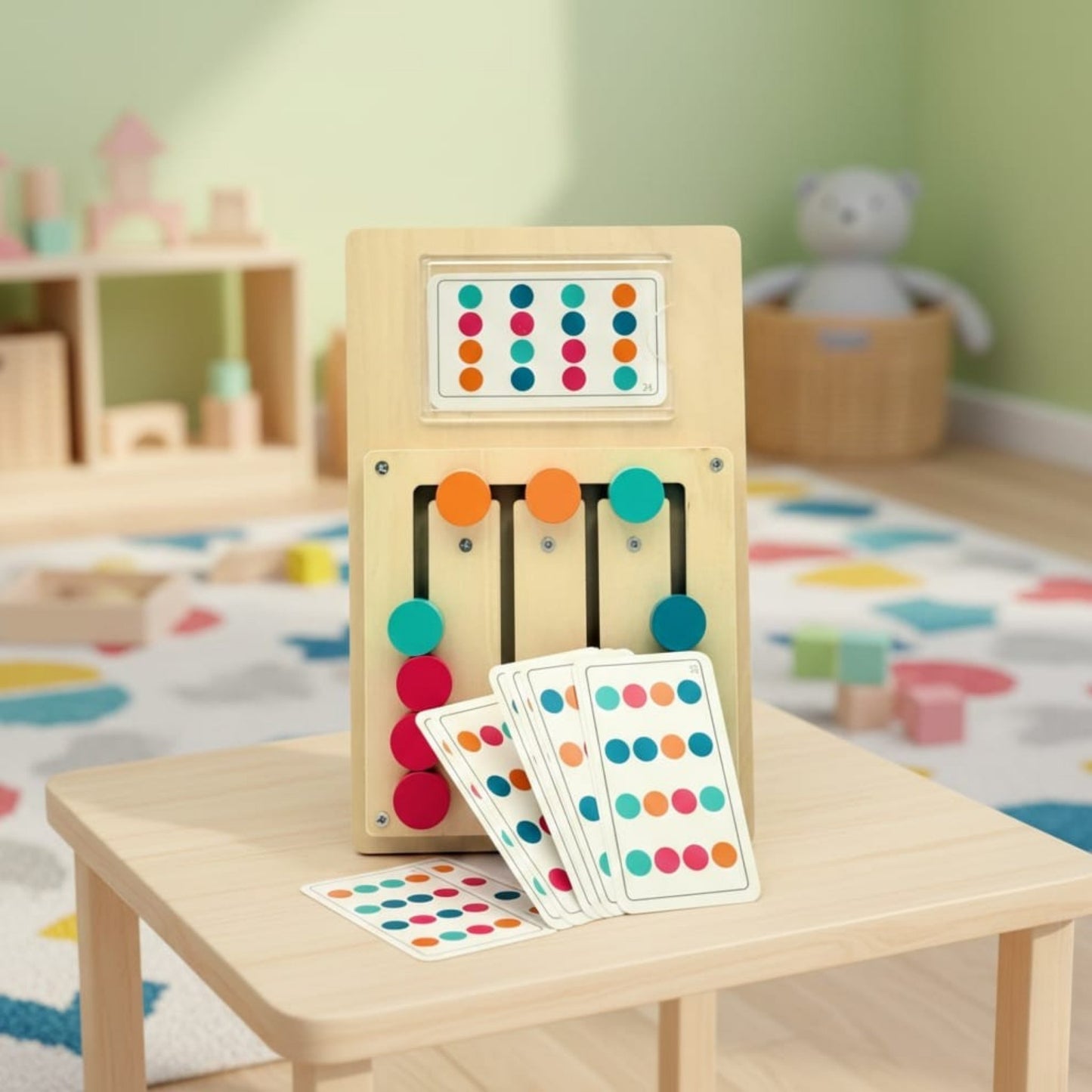 Wooden Color Sorting Game – Learning Toy