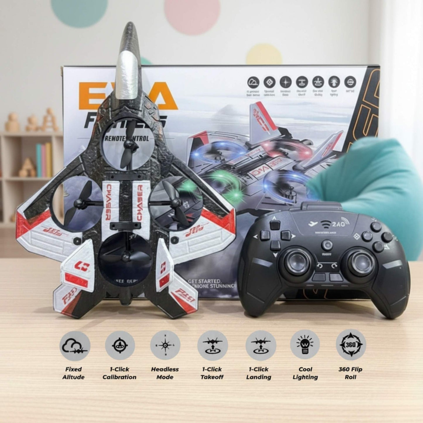 Eva Fighter Jet – RC Airplane for Kids & Teens