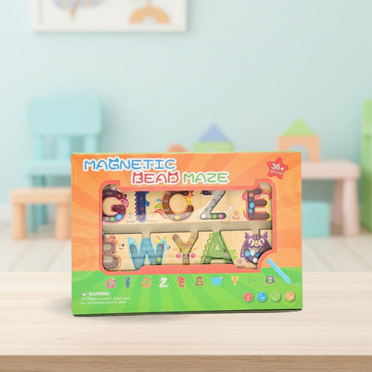 Magnetic Alphabet Wooden Maze Toy for Kids (3+ Years)