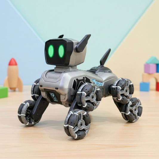 RC Spray Stunt Robot Dog with 360° Spin & LED Lights