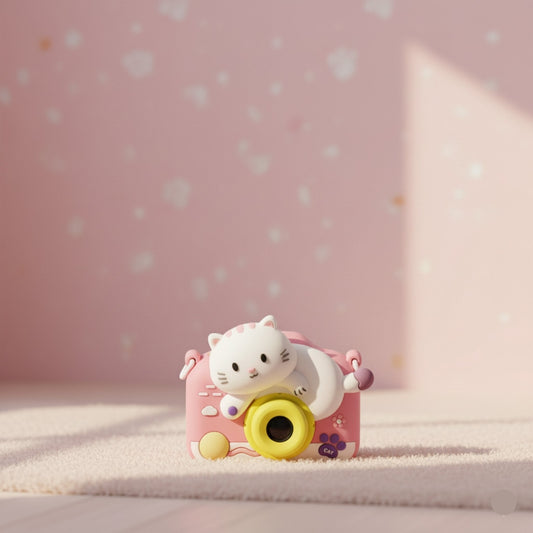 Rechargeable Cat Theme Kids Digital Camera – Fun Photo & Video Toy